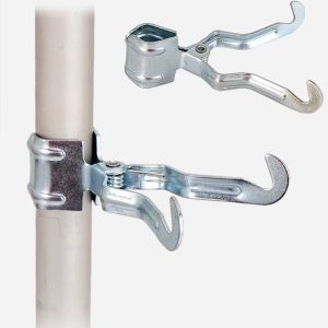 Camping Tent Pole Clip Hook Hanging Clamp Outdoor Metal Multifunction Hooks Outdoor Multi Tools Metal Iron Clip Paper Tissue Hanging Hook Clip Camping Tent Accessories