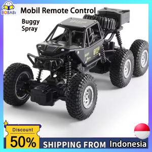 Mobil Mainan 1:18 Remote Control Off-Road Penggerak Dua Roda Mobil Pendakian Paduan Kuat RC Rock Crawler Mobil RC Resistensi Jatuh Dengan Spray