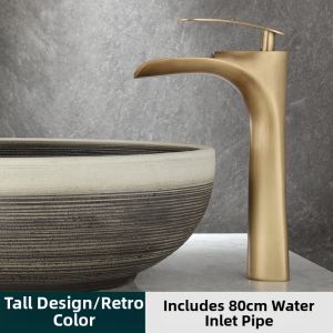 JUNSHEN | Retro Adjustable Hot and Cold Full Copper Faucet