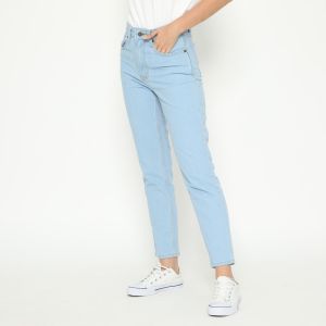 Celana Panjang Wanita Boyfriend Pinggang Highwaist Celana Panjang Jeans Denim Wanita Panjang Dewasa