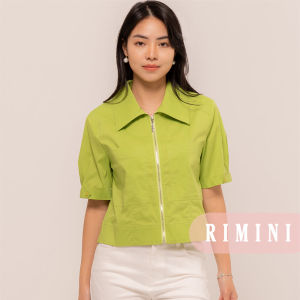 RIMINI - Atasan Wanita Kemeja Katun Casual Berlengan Pendek Size XS-3XL - Venezia Top 7160