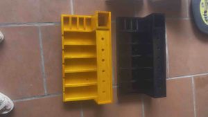 KHAY GỖ MÀU VÀNG ĐEN GỖ KHÒ 5 NGĂN ĐỰNG TÔNG ĐƠ SIÊU MỊN ĐẸP