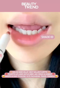 [READY ORI] Flortte Lip Liner Double Head Flortte Super Beauty Lip Anti-lengket Natural Tahan Lama