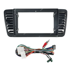 MEKEDE For Subaru Legacy Outback 2003-2009 9inch Car Radio Bezel Frame Dashboard Mounting Panel Frame Cable Complete Set