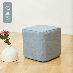 Pure Color Cotton Linen Square Stool Cover Dustproof Chair Cover Cushion Protector for Piano Makeup Modern Simple Style Home Decor