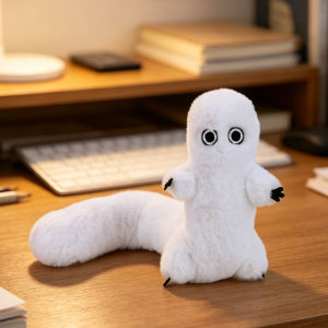 Bandai | Witch Hat Atelier Fudeworm Plush Toys Fluffy Shapeable Cute Stuffed Toys Anime Brush Buddy Dolls Fans Birthday Gifts Home Decor