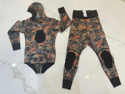 wetsuit SENHON pria 3mm camoflauge spearfishing wetsuit
