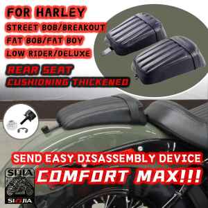 เบาะเบาะนั่งโดยสารท้ายรถจักรยานยนต์สำหรับ Harley สตรีทบ็อบ/ฝ่าวงล้อม/ไขมันบ๊อบ/เด็กชายอ้วน/คนขี่ต่ำ/ดีลักซ์2018-2023มาตรฐานซอฟต์เทล2020-2023