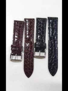 Handmade Crocodile Pattern Leather Strap Ultra Thin 12 14 16 18 19 20mm 22mm Watch Band Men Women Black Brown Leather Bracelets