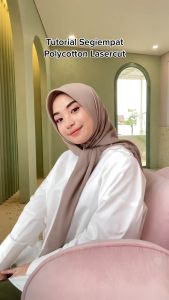 Almahira Shop - Hijab SEGI EMPAT BELLA LASER CUT TERBARU - Jilbab BELLA LASER CUT Terbaru 2021