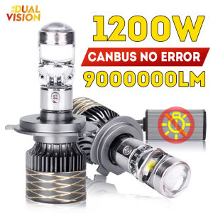 1200W 90000000LM H7 H4 Canbus Car Headlight H11 H9 H8 9005 9006 HB3 HB4 LED Projector Bulb 6000K Auto/Moto Mini Lens Fog Lights
