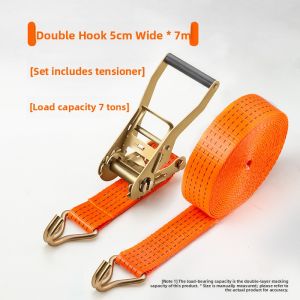 MONLEYTA | Thickened Durable Cargo Strap Wagon Tightener Wear Resistant Fixed Brake Rope Self Locking Tightener Truck Cargo Securing Belt