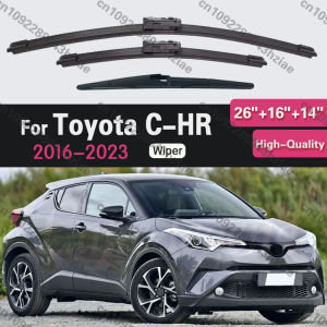 LHD Front Rear Windshield Wiper Blades For Toyota C-HR CHR C HR 2016-2023 3pc Windscreen Window Accessories 2017 2018 2019 2020