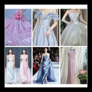 Shining Glossy Liquid Satin Fabric 50x150cm Metallic Crystal Silk For DIY Sewing Women Dress Suit Costume Drapery Home Textiles