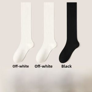 Miiow | Warm Mid-Calf Womens Socks Autumn Winter Thickened Woolen Coffee Color Suitable For Birkenstock Shoes Knee High Long Tube Socks