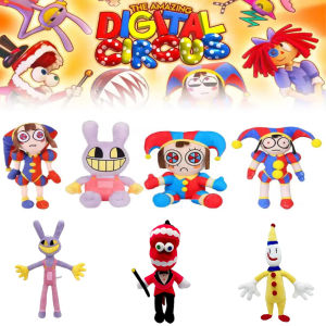 Bandai | 2026 New The Amazing Digital Circus Pomni Jax Plush Toy Anime Cute Theater Rabbit Doll StuffedCartoon Clown Christmas Kids Gifts
