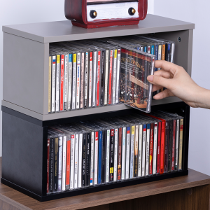 Real Wood CD Storage Box Game Disc Display Cabinet Desktop Organizer Rack Mayrecords Brand from Mainland China