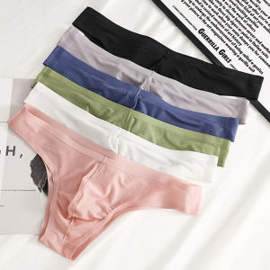 กางเกงในกางเกงในผู้ชายน้ำหนักเบาแนวแฟชั่น OCSHEAN กางเกงในไหมน้ำแข็งระบายอากาศเซ็กซี่เอวต่ำ