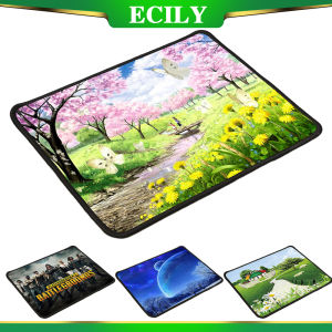 ECILY Waterproof Mouse Pad Square Shape Mousepads Desk Table Disc Mat Office Gaming Mouse Mat Coaster for Laptop Computer