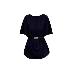 YUEZHONGWEI | Black V-neck Short Sleeve Ice Silk Knitted Top Korean Style Loose Fit Soft Texture Summer Womens Fashion Casual Wear