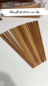 10 đôi đũa gỗ tự nhiên cao cấp Mesy dài 20 cm cho bàn ăn
