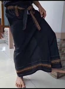 SARUNG CELANA ANAK MOTIF BENANG EMAS CELANA SARUNG MUSLIM INSTAN HITAM SERIES