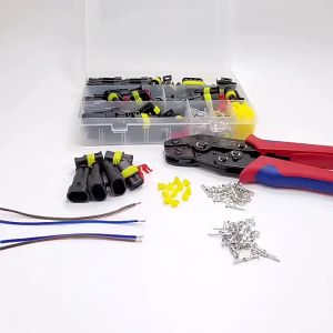 780PCS Soket Socket Konektor Kabel 1-6 Pin Waterproof Anti Air Set Lengkap dengan Skun Sambungan Kabel