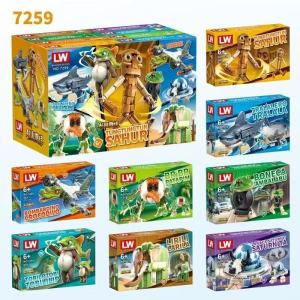 Anime Italian Brainrot Tralalero Tralala Figure Block Toy Tung Tung Tung Sahur Shark BricksToy Gift for Children Kids Blind Box