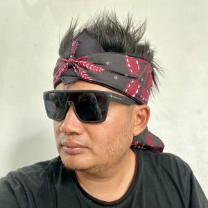 Blangkon Udeng Rambut Palsu Motif Batik Premium