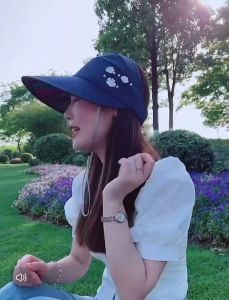 DOSO Sunscreen cap หมวกกันแดด ผู้หญิง สไตล์เกาหลี หมวกปีกกว้างฤดูร้อน หมวกกันแดดอเนกประสงค์สําหรับการเดินทางกลางแจ้ง หมวกกันแดดป้องกันรังสียูวีแบบพับได้