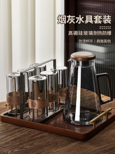 New Chinese Style High Temperature Resistant Glass Drinking Cup Set for Home Living Room Tea Brewing Utensils Luxury Sensation
