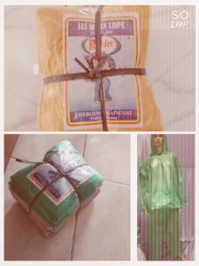 PEROMO jas hujan plastik murah ISI 12 pcs POnco jas hujan LDPE EMERGENCY /jas hujan murah raider