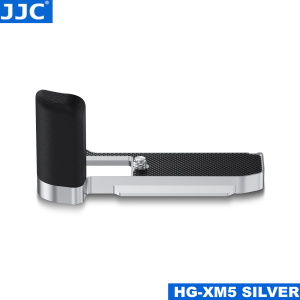 JJC Metal Fuji X-M5 Camera Hand Grip L-Shape Plate Handle Bracket Handgrip For Fujifilm XM5 X-M5 Camera1/4 "-20 Screw Hole Design and Compatible With Arca Swiss Quick Release Base