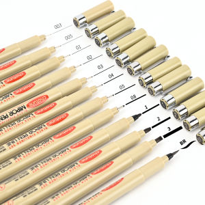 Bộ 12 Bút Vẽ Mực Micron Dành Cho Vẽ Manga - Bút Kẻ Viền Bút Vẽ Nét Dụng Cụ Vẽ Tranh Bút Kim Đen Văn Phòng Phẩm Vẽ Tranh