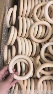 Vòng gỗ tròn trang trí chụp ảnh khoen gỗ làm thủ công handmade macramer decor