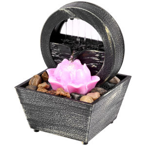 Tabletop Fountain Battery/USB Operated Water Fountain Feature Zen Meditation Fountain Decor Sound Relaxation Fountain Ornament