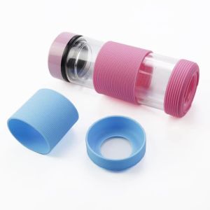 JCD 1Set 5.5CM Silicone Cup Sleeve Glass Bottle Protector Case Non-Slip Heat Resistant Anti Scald Mug Sleeve Water Cup Base 
