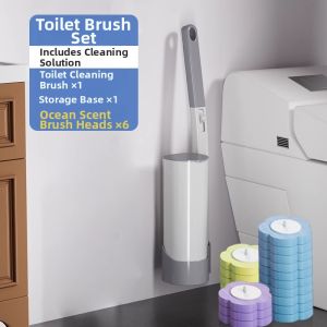 KEKESHANGJIA | Wall-Mountable Toilet Brush with Replaceable Heads