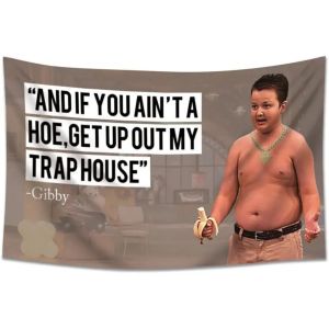 Gibby Fun Meme Tapestry iCarly Nostalgic Cartoon Polyester Fiber Bedroom Trendy Funny Wall Decoration Cloth