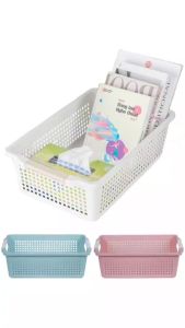 Rổ chữ nhật nhựa VIỆT NHẬT - 2 quai lỗ thoáng khí - Đựng đồ chơi bé tài liệu nhà tắm - 3596/7/8