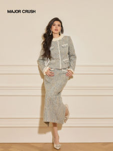 Elegant Luxury Fashion French Blue City Dress Set
