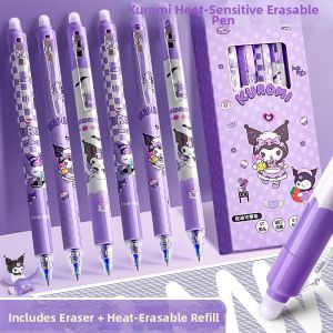 Erasable Cute Cartoon Pen for Girls and Students 6pcs