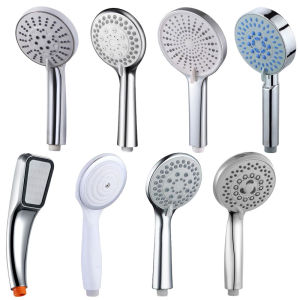 High Quality Silver 5-Speed Adjustable Large Panel Pressurized Shower Head Water Heater Pressurized Shower Head Household Shower Head Bath Handheld Spray Shower Head