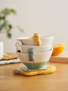 Bát Cơm Dễ Thương 2025 Mới Cao Cấp Dùng Tại Nhà Cho Trẻ Em Bát Ăn Cơm Nhỏ Cá Nhân Chuyên Dụng Bát Ăn Sáng Bằng Sứ Tròn