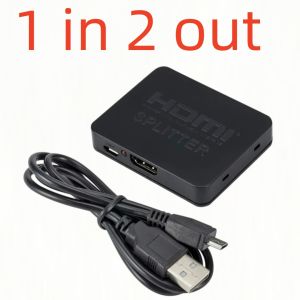 4K 2K HDMI-compatible Splitter 1 in 4 Out /1 in 2 Out HD Video Distributor HDCP1.2 Adapter for PS4 DVD PC Laptop HDTV Monitor