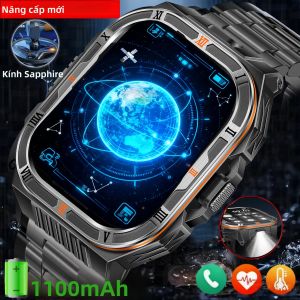 2026 Đồng Hồ Thông Minh Cấp Quân Sự Mới Của Xiaomi Dành Cho Nam 2.01 Inch Màn Hình AMOLED 5ATM Chống Nước Thể Thao Theo Dõi Sức Khỏe BT Gọi Đồng Hồ Thông Minh