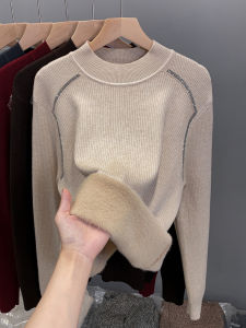 JIANDIYA | Flocking Half Turtleneck Sweater 2025 Autumn Winter New Model