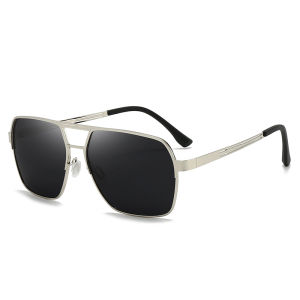 New Model Metal Polarized Mens High-end Driving Glasses Fashionable Double-barreled Rectangular Frame Sunglasses 5151