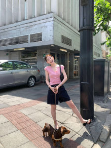 กางเกงขาสั้นผ้ายีนส์ทรงเอเอวสูง ทรงหลวม ทรงสลิมฟิต สำหรับผู้หญิงในช่วงฤดูร้อน กางเกงขายาวทรงเอ ทรงหลวม ทรงสลิมฟิต