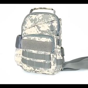 【UNI ACE】Chest bag Traveling Running Mens Outdoor  Shoulder Sling Pack Walking bags Waterproof With USB Charging Port